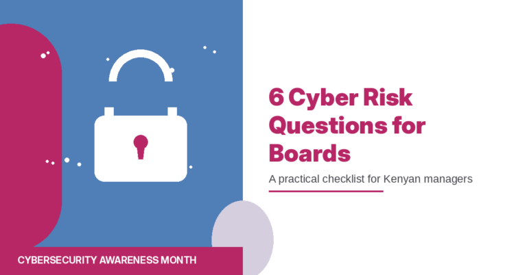 Illustration of a padlock representing cyber risk questions for boards to ask during Cybersecurity Awareness Month